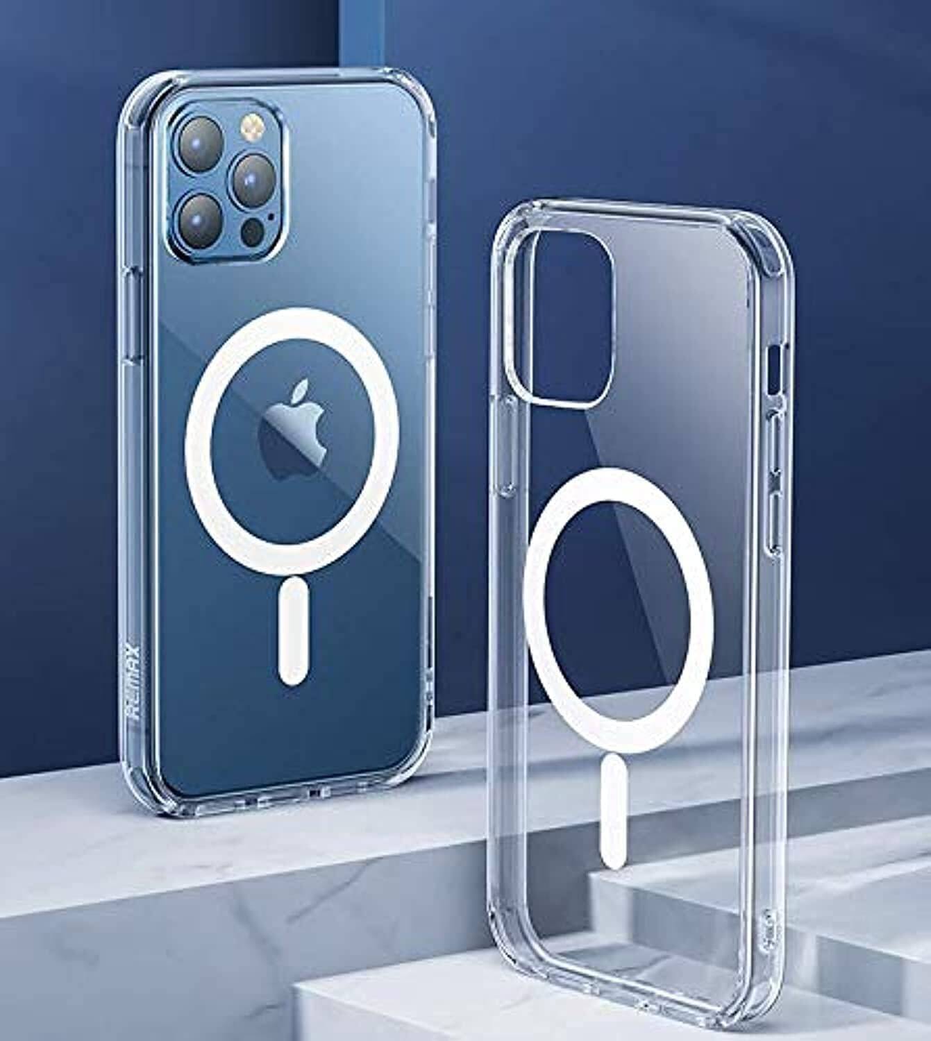 Coque transparente MagSafe Wallsafe sur un iPhone